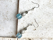 Load image into Gallery viewer, Aquamarine Crystal Beaded Earrings