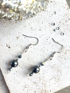 Swarovski & Hematite Crystal Beaded Earrings