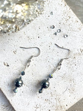 Load image into Gallery viewer, Swarovski &amp; Hematite Crystal Beaded Earrings