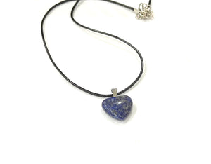 Lapis Lazuli Crystal Heart Pendant