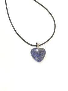 Lapis Lazuli Crystal Heart Pendant