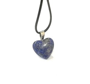 Lapis Lazuli Crystal Heart Pendant