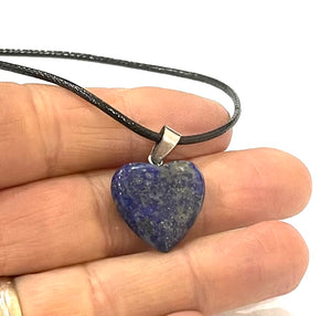 Lapis Lazuli Crystal Heart Pendant