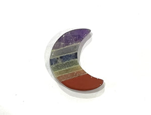 Chakra Crystal Bonded Moon Stone 4cm Natural & Gift Wrapped