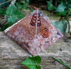 Sunstone Crystal Large Orgone Pyramid