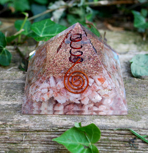 Sunstone Crystal Large Orgone Pyramid