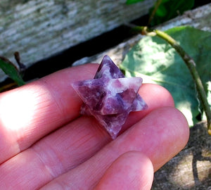 Lepidolite Crystal Merkaba Star