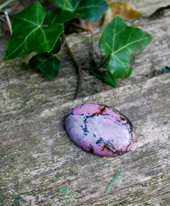 Rhodonite Crystal Palm Stone