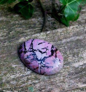 Rhodonite Crystal Palm Stone