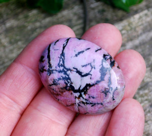 Rhodonite Crystal Palm Stone