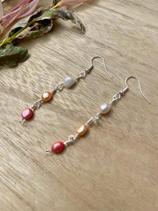 Real Freshwater Pearl Earrings, June Birthstone, Colourful Crystal Earrings For Women, Dainty Wedding Jewelry, Bridesmaid Thank You Gift