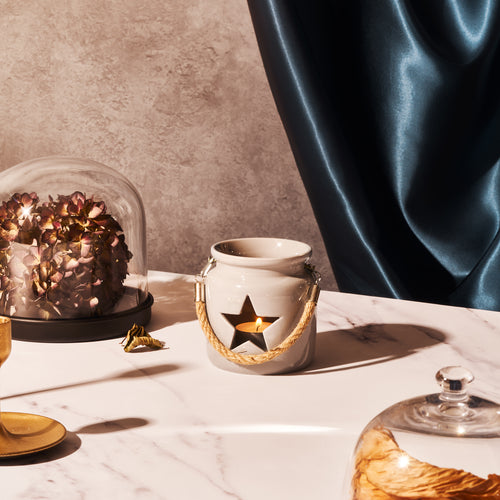 Star Tealight Holder Ceramic Lantern Decorative Gift Inc Tealight