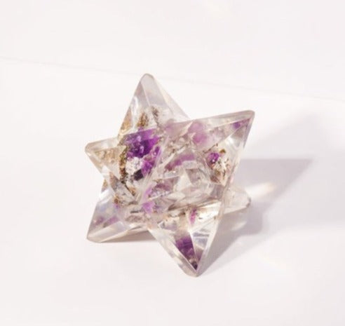 Amethyst Crystal Stone Orgone Merkaba Star | Reiju