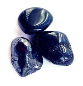 Shungite, Black Tourmaline & Black Obsidian Protection Crystal Tumble Stone Set