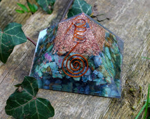 Load image into Gallery viewer, Large Chrysocolla Crystal Stone Orgone Pyramid