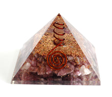 Load image into Gallery viewer, Large Lepidolite &amp; Clear Quartz Crystal Stone  Orgone Pyramid