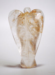 Large Clear Quartz Hand Carved Crystal Angel 7cm (3") approx - Krystal Gifts UK