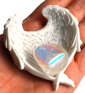 Angel Aura Rainbow Quartz Crystal Stone Gift Set