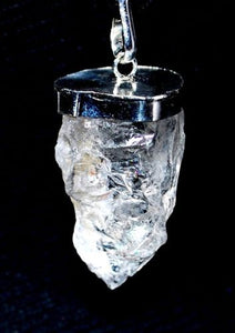 Clear Quartz Raw Crystal Pendant Inc Cord Necklace