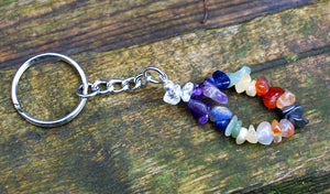 “New” Natural Chakra Crystal Keyring, Mobile Charm - | Reiju