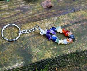 “New” Natural Chakra Crystal Keyring, Mobile Charm - | Reiju