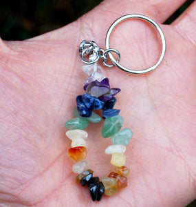 “New” Natural Chakra Crystal Keyring, Mobile Charm - | Reiju