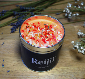 Carnelian 'Gooey Apple Pie' Luxury Scented Crystal Candle Fragranced with Tangy Picked Apples, Caramel & Toffee