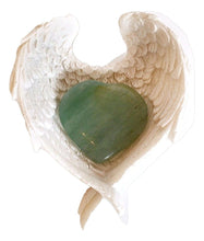 Load image into Gallery viewer, Green Aventurine Crystal Heart In Angel Wings Dish - Krystal Gifts UK