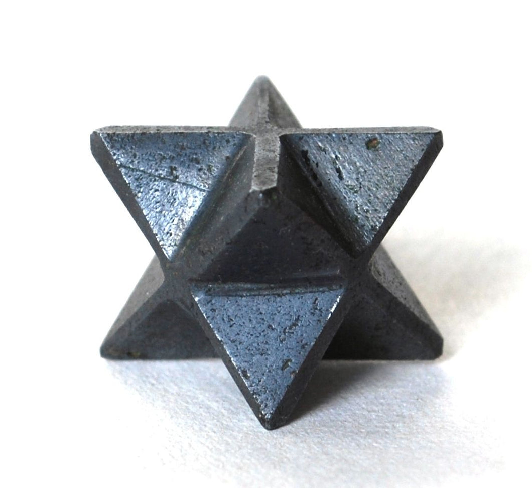 Hematite Natural Hand Crafted Merkaba Crystal Stone Star