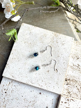 Load image into Gallery viewer, Blue Tigers Eye Polished Natural Beads &#39;Handmade By Michelle&#39; Earring Set