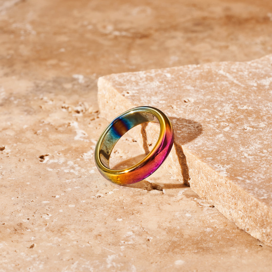 Rainbow Hematite Ring - Various Sizes