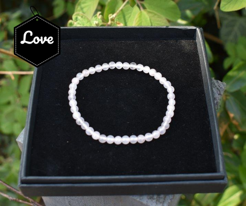 Rose Quartz Crystal Beaded Bracelet