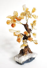 Load image into Gallery viewer, Citrine And Clear Quartz Crystal Stone Gemstone Tree Unique Piece