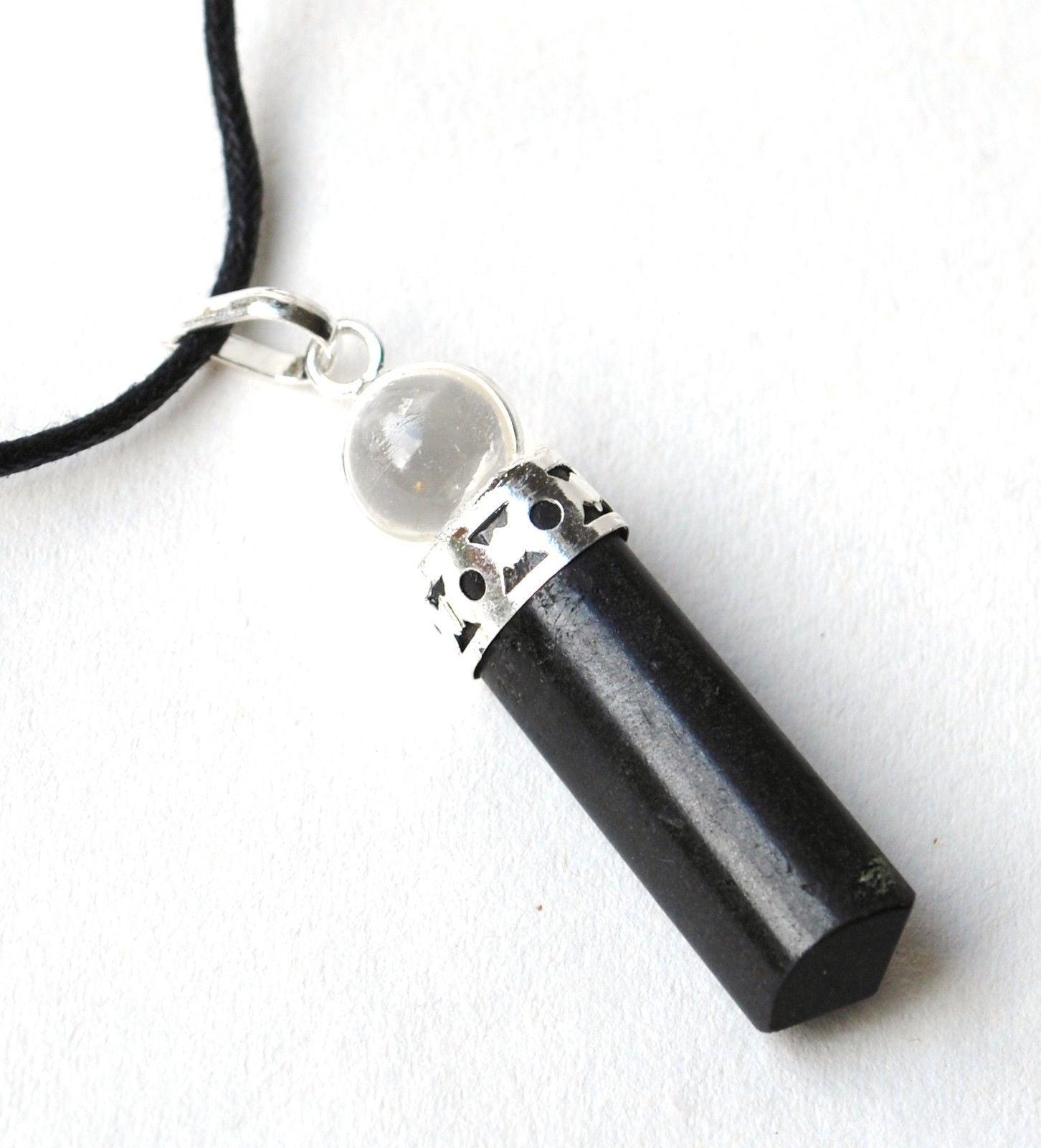 Small black tourmaline on sale pendant