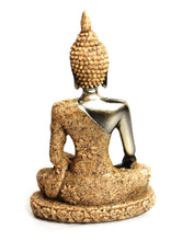Load image into Gallery viewer, Gold Sitting Buddha Figure Statue Sandstone 100g