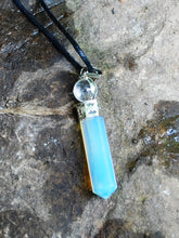 Load image into Gallery viewer, Opalite &amp; Clear Quartz Sphere Crystal Pendant