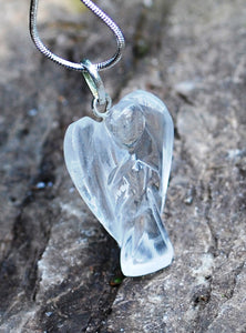 Clear Quartz Angel Pendant Necklace