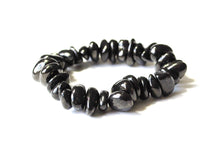 Load image into Gallery viewer, Reiju Shungite Natural &#39;Protection&#39; Chunky Crystal Stone Grey Bracelet 17cm