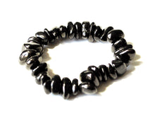 Load image into Gallery viewer, Reiju Shungite Natural &#39;Protection&#39; Chunky Crystal Stone Grey Bracelet 17cm