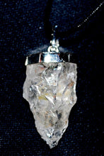 Load image into Gallery viewer, Clear Quartz Raw Crystal Pendant Inc Cord Necklace
