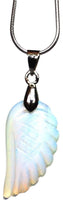 Load image into Gallery viewer, Opalite Crystal Angel Wing Pendant