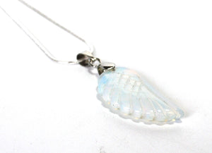 Opalite Crystal Angel Wing Pendant