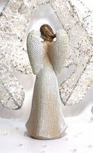 Load image into Gallery viewer, 15 cm White Glitter Guardian Angel Statue (Figure 2)