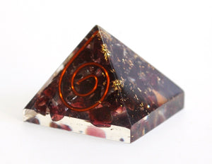 Garnet Crystal Small Orgone Pyramid