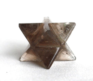 Smoky Quartz Crystal Merkaba Star