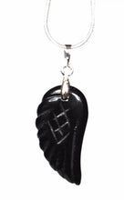 Load image into Gallery viewer, Black Obsidian Crystal Angel Wing Pendant