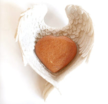 Load image into Gallery viewer, Orange Jade Crystal Heart In Angel Wings Dish