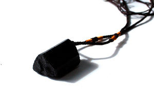 Raw Black Tourmaline Crystal Stone Pendant Gift Jewellery - Krystal Gifts UK