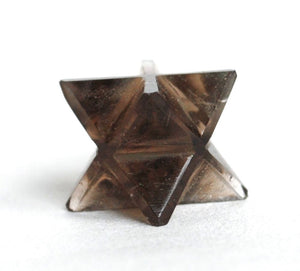 Smoky Quartz Crystal Merkaba Star