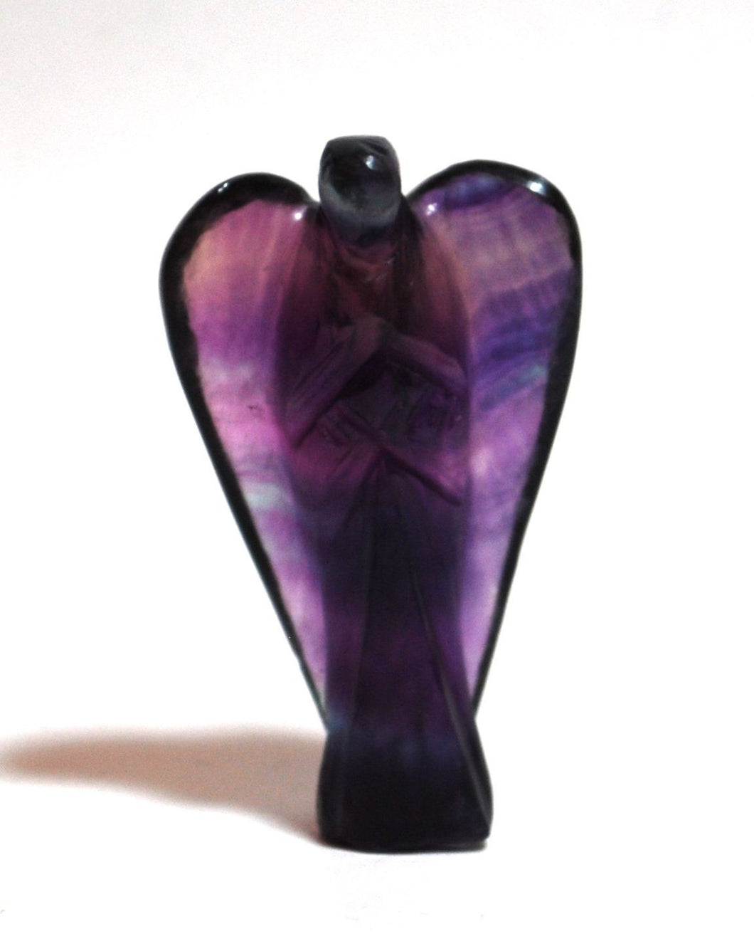 Multi Banded Fluorite Angel Natural Crystal Stone Gift Wrapped - Krystal Gifts UK
